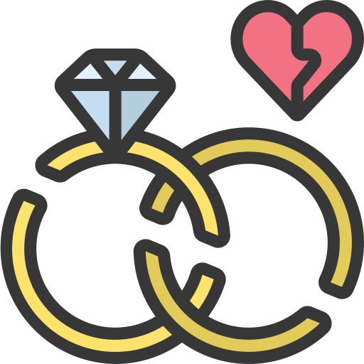 Wedding rings symbolizing proxy marriage dissolution